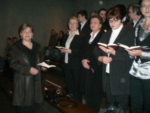 Iva Lesica sa zborom HKM (Fotograf: Jasna Lovrinčević)